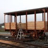 木造有蓋貨車復元中